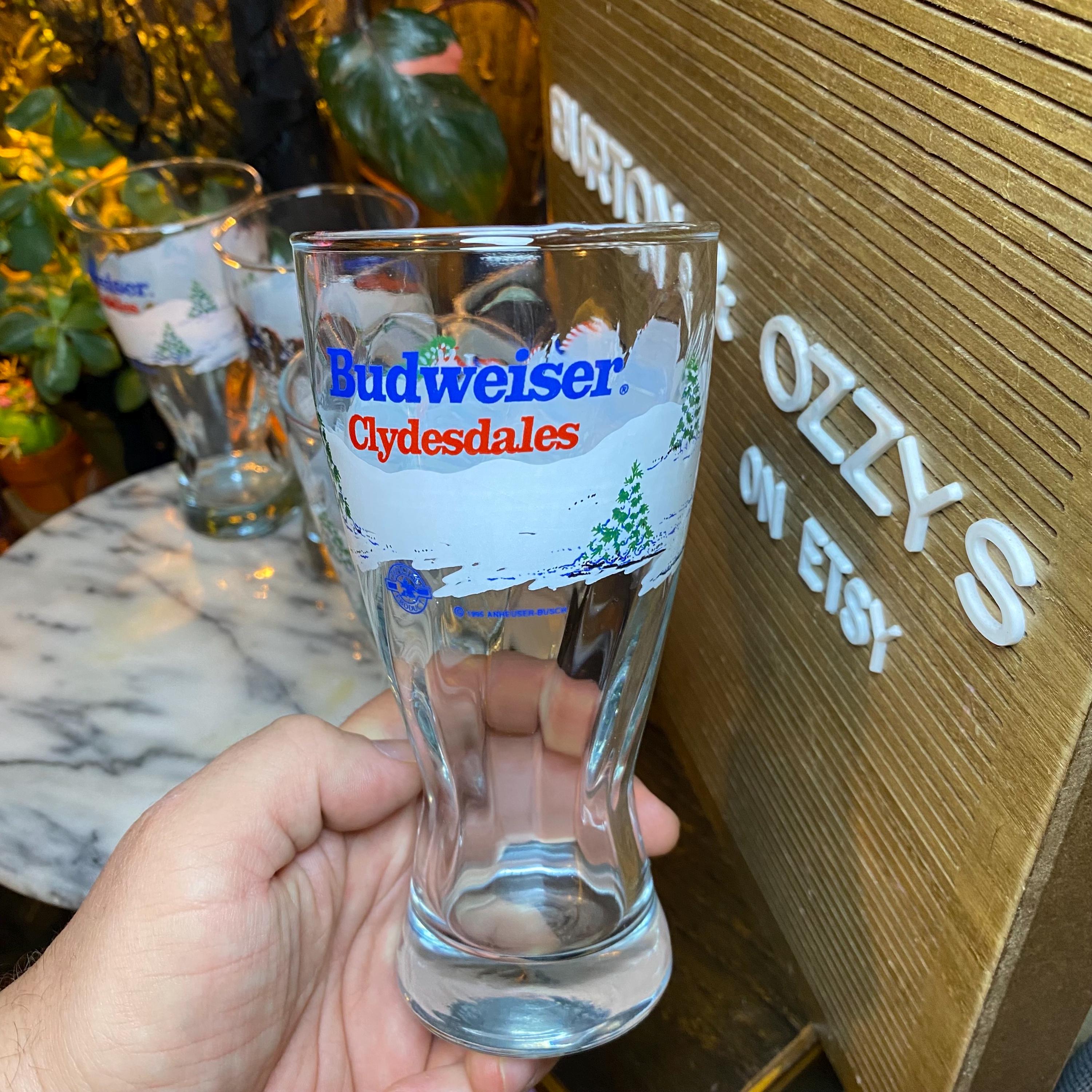ヴィンテージ バドワイザー クライズデール ピルスナー グラス 2個