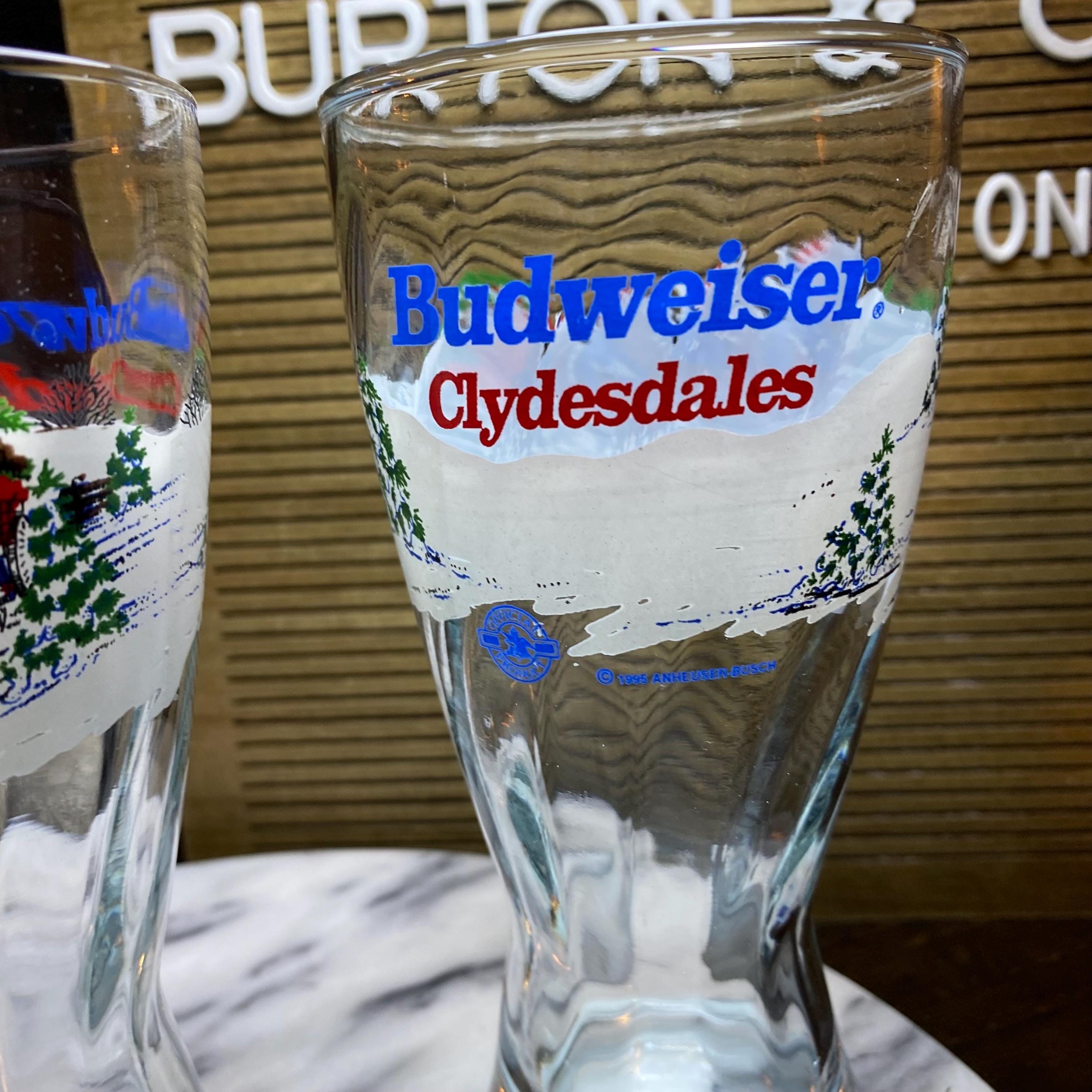 ヴィンテージ バドワイザー クライズデール ピルスナー グラス 2個