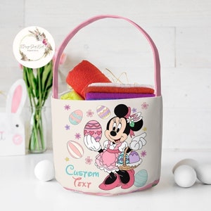 Panier de Pâques Disney personnalisé avec tous les personnages, panier de chasse aux œufs de Pâques avec lapin Mickey et ses amis, décoration joyeuses Pâques de la famille Disneyland WDW
