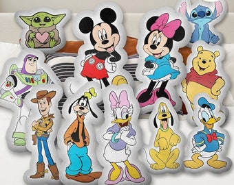 Custom Shape All Characters Disney Pillow, Mickey and Friends Plush Pillow Case, Disney Pixar Toy Story Birthday Gift, Home Sofa Decoration
