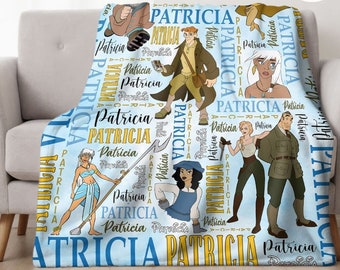 Personalized Watercolor Disney Atlantis The Lost Empire Blanket, Disney Princess Kida Milo Thatch Adventure, WDW Disneyland Family Blanket