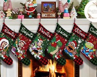 Personalized Disney Pixar Toy Story Christmas Stockings With Name, Disney Family Christmas Tree Decorations, You've Got A Friend In Me Gifts