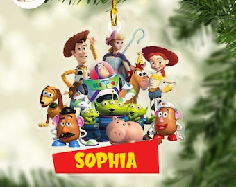 Personalized Toy Story Christmas Ornament, Toy Story Ornament, Buzz Lightyear Woody Ornament, Christmas Ornament, Kids Christmas 2024 Gift