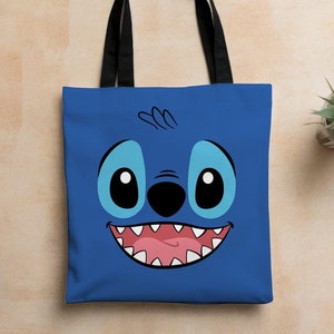 All Characters Disney Tote Bag, Lilo & Stitch Angel Birthday Gift, Mickey and Friends Group Bag, WDW Disneyland Family Vacation, Disney Trip