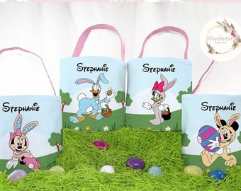 Personalized All Characters Disney Easter Basket, Mickey & Friends Bunny Easter Egg Hunt Basket, WDW Disneyland Star Wars Family Easter Trip