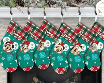 Personalized Mickey and Friends Ornament Disney Christmas Stockings With Name, Disney Family Christmas Gifts 2023, Christmas Tree Decoration