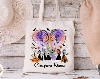 Personalized Disney Princess Halloween Bag, Disney Trick or Treat Tote Bag, Mickey's Not So Scary Halloween Party 2024, Halloween Disney Bag