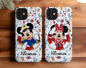Personalized All Characters Disney Cruise Phone Case, Mickey and Friends Cruise Trip, Disney Family Vacation 2024, Disney Wish Dream Magic