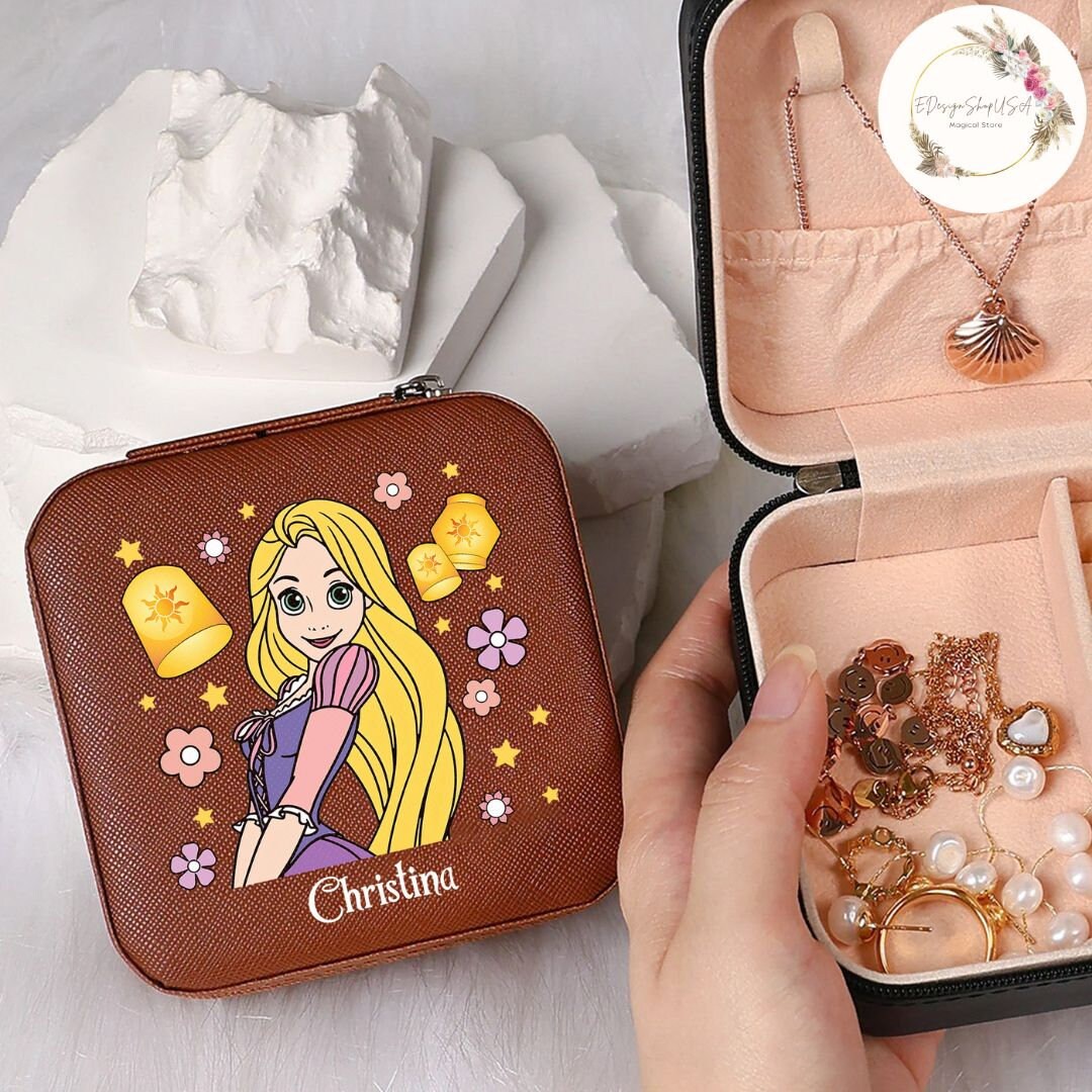 Personalized Disney Princess Jewelry Box, Disney Princess Birthday