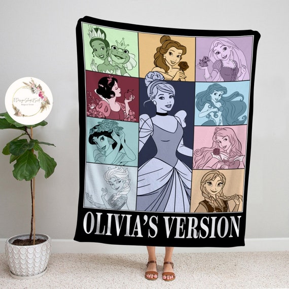 Personalized Disney Princess Blanket, Custom Name Baby Girl Blanket, Disney  Princess Birthday Girl Gift, WDW Disneyland Princess Cinderella