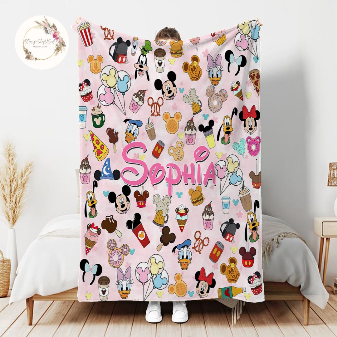Personalized Disney Favorite Things Blankets, Custom Name Disney
