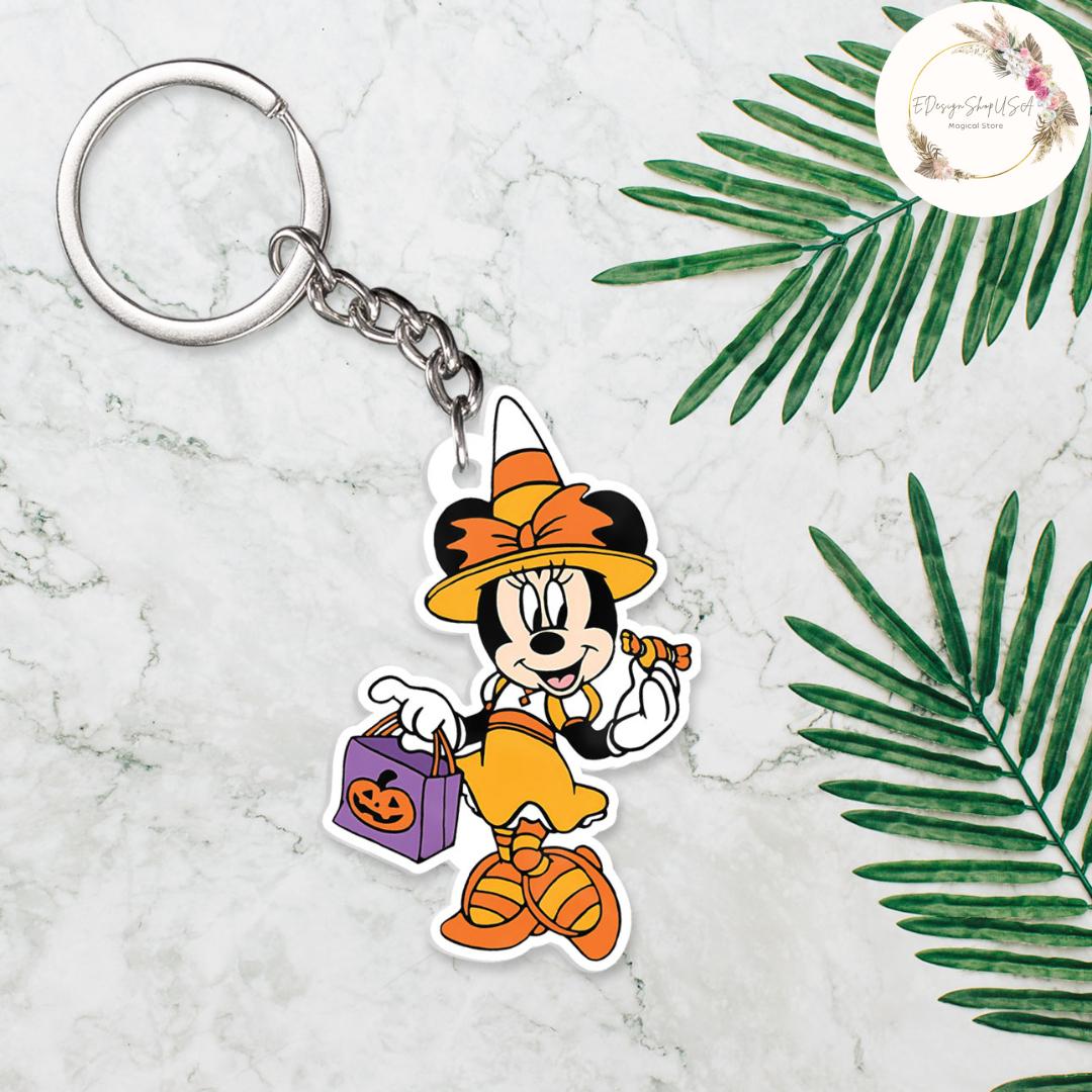 All Characters Disney Halloween Keychain, Mickey Minnie Stitch