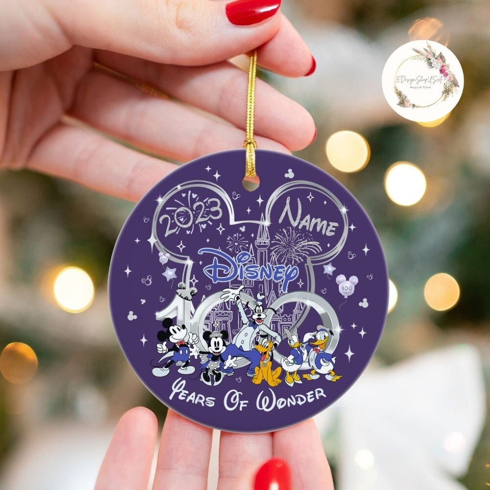 Personalized Disney 100 Years of Wonder 2023 Christmas Ornament