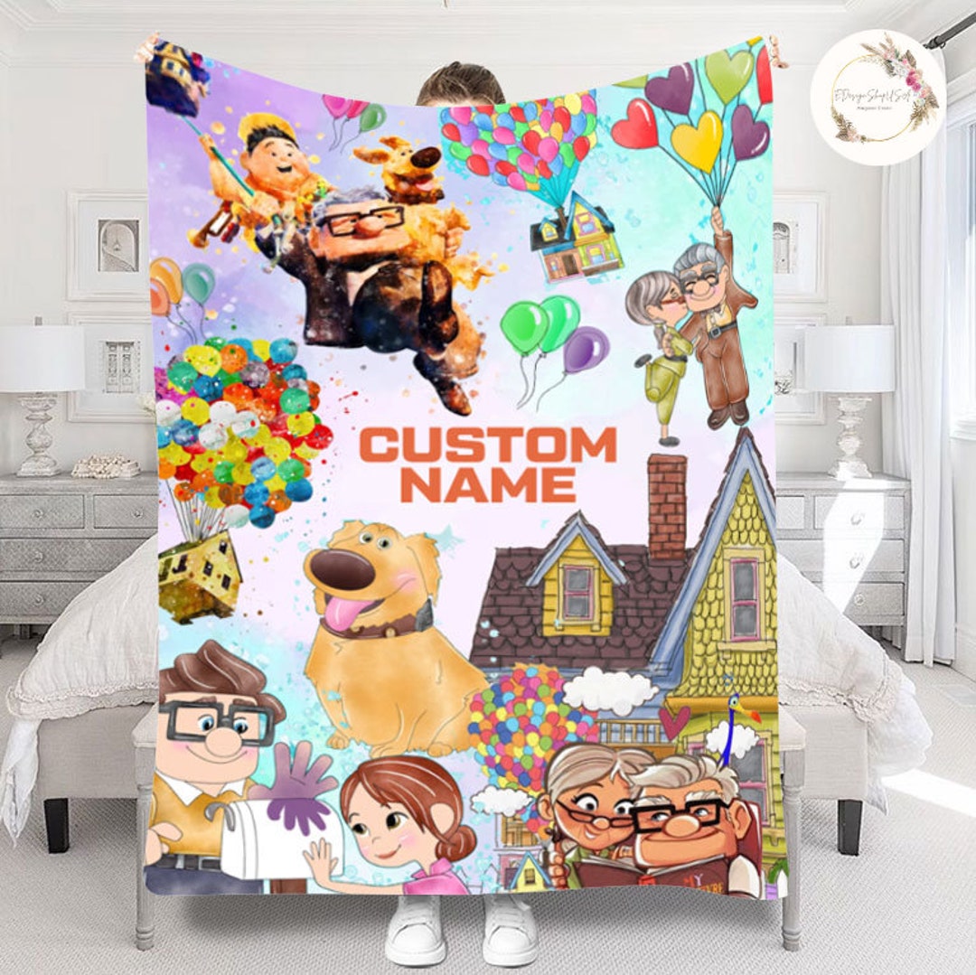 Personalized Disney Pixar up Blanket, Adventure is Out There, Carl and