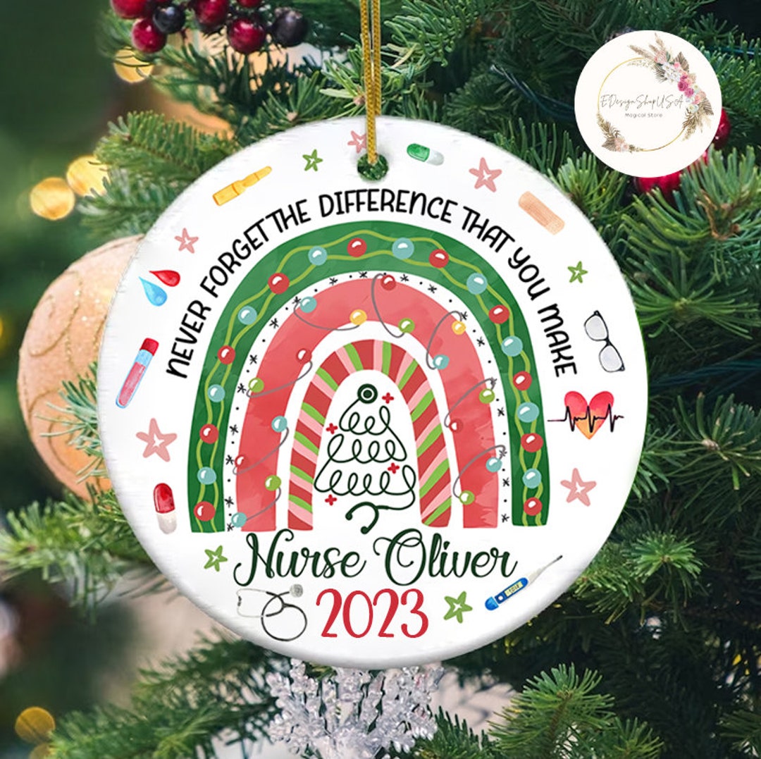 Personalized Nurse Christmas Ornament, Xmas Medical Ornament, Christmas ...