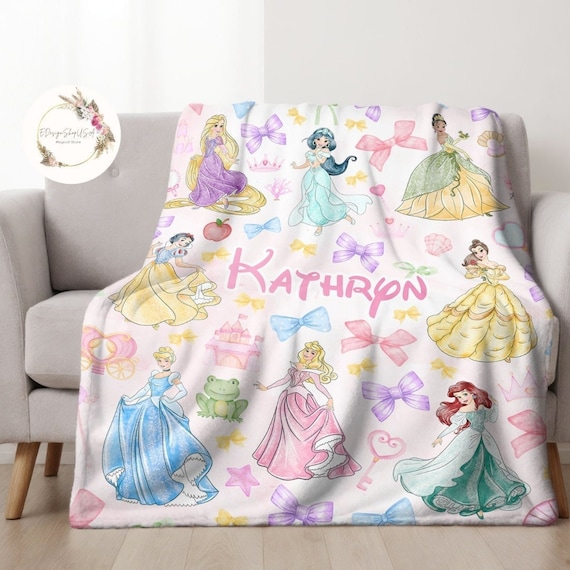 Disney princess blanket personalized hotsell