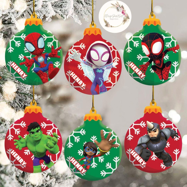Personalized Disney Spidey and His Amazing Friends Christmas Ornament