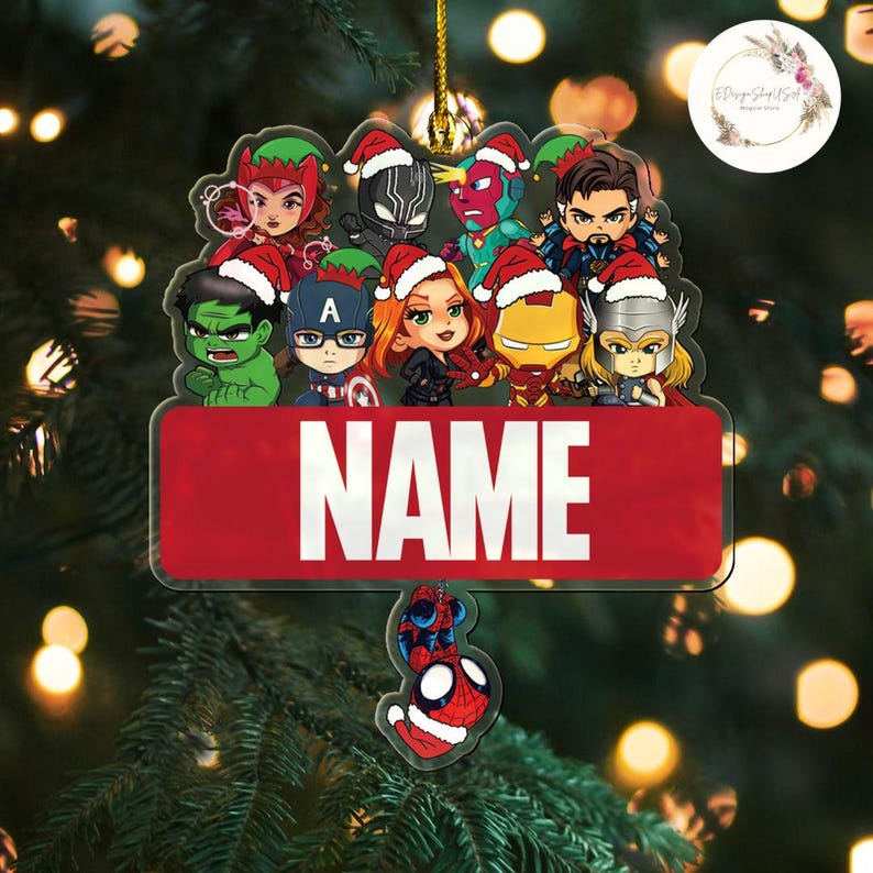 Personalized Disney Superheroes Christmas Ornament, Spider Man