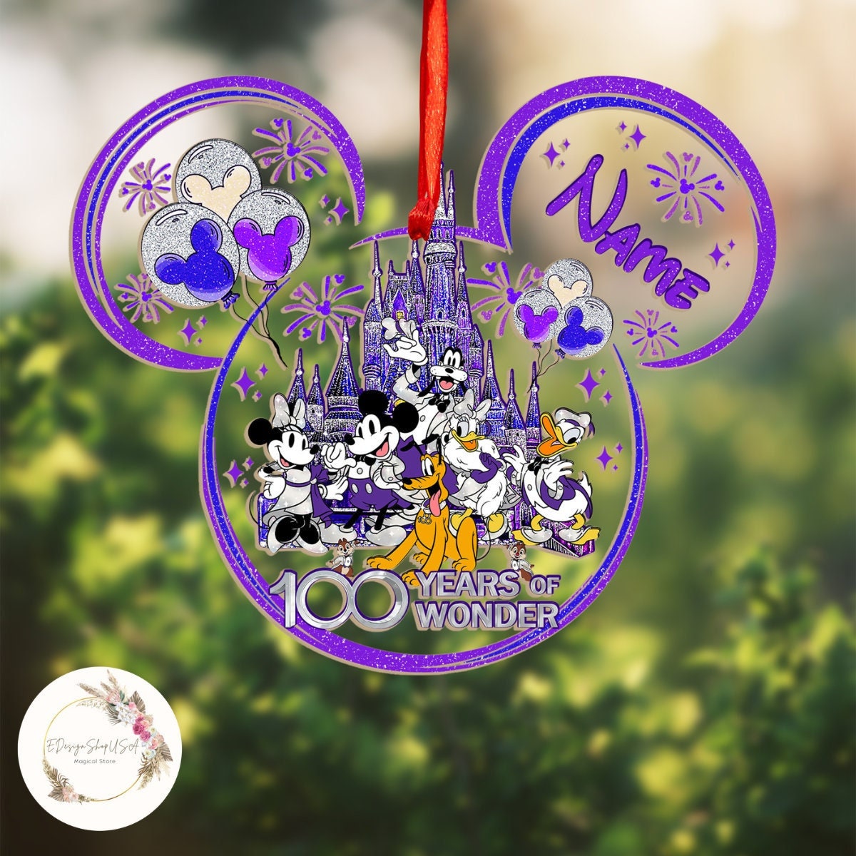 Personalized Acrylic Disney 100 Years of Wonder 2023 Christmas