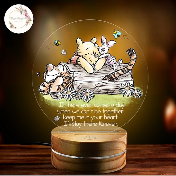 Personalized Winnie the Pooh Quotes Night Light, Custom Name