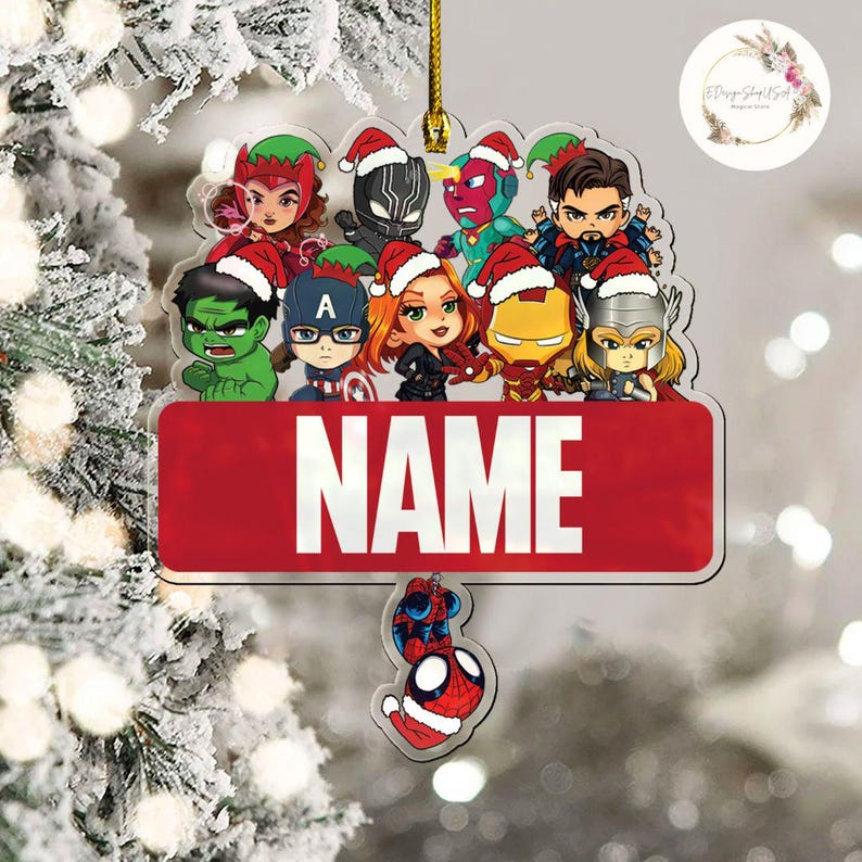 Personalized Disney Superheroes Christmas Ornament, Spider Man