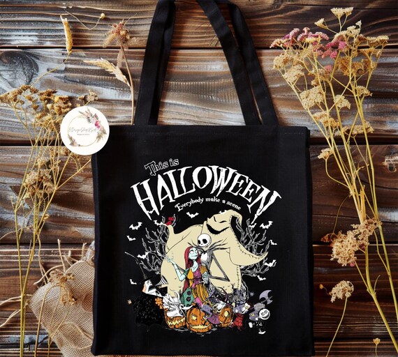 Personalized Nightmare Before Christmas Tote Bag, Disney Halloween