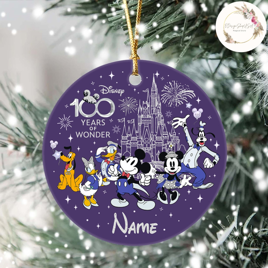 Personalized Walt Disney World 100 Years of Wonder 2023 Christmas