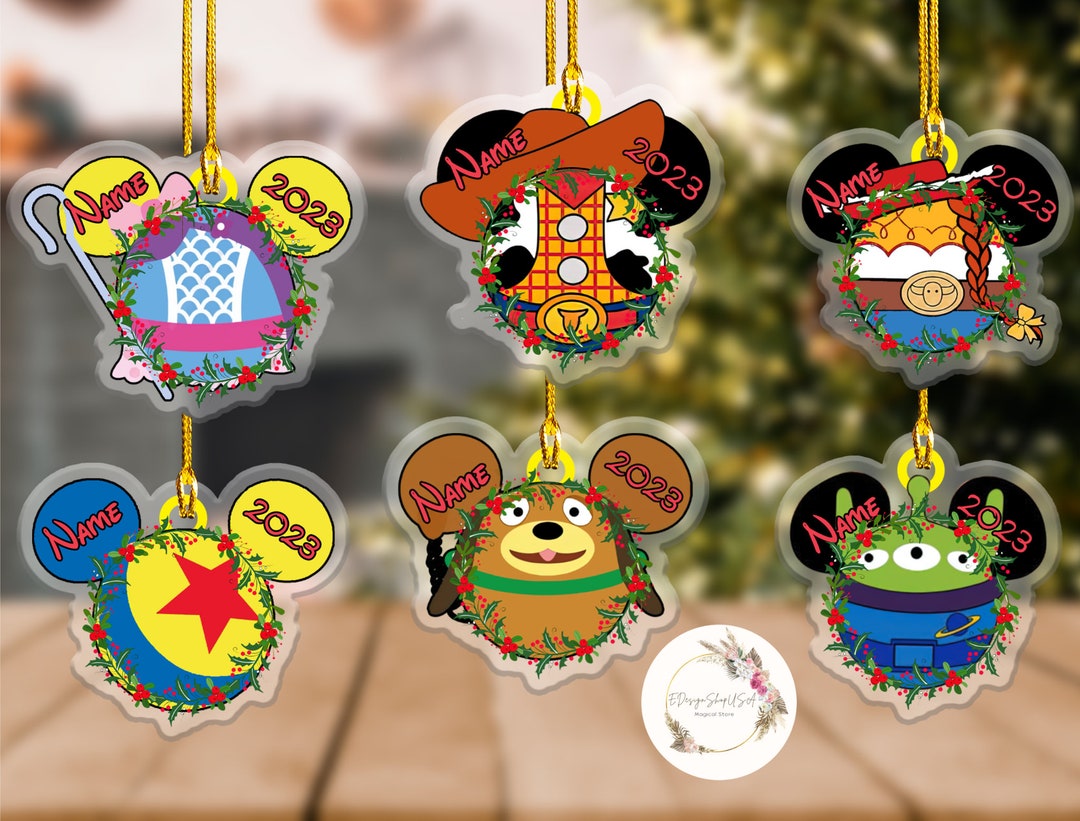 Personalized Toy Story Christmas Ornament, Mickey Toy Story Xmas Ornament, Disney Christmas Tree