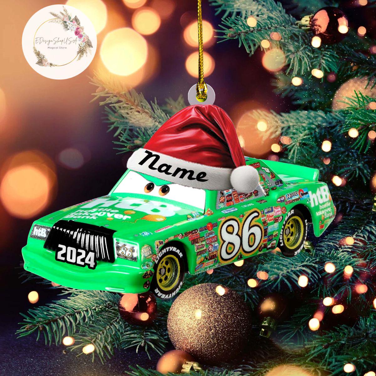 Personalized 2D All Characters Disney Cars Christmas Ornament