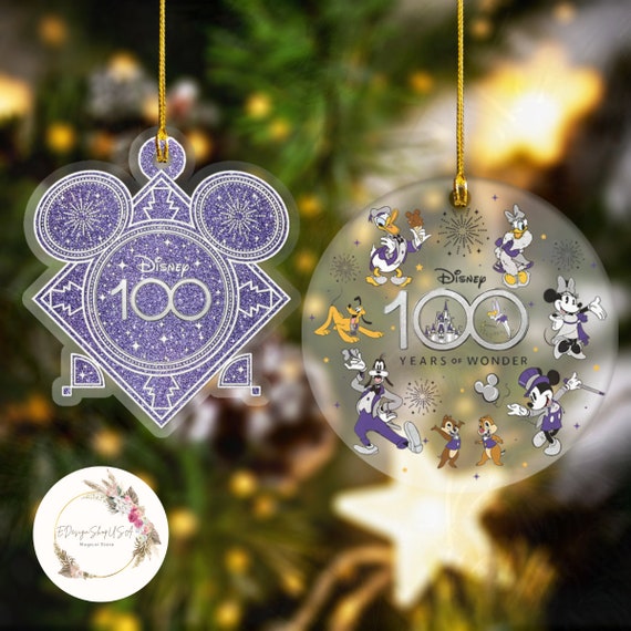 Disney 100 Years of Wonder Christmas Ornament, Mickey & Friends Disney 100  Ornament, Christmas Tree Hanging Ornament, Christmas Decor 