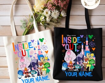 Personalized Disney Inside Out Tote Bag, Mental Health Matters