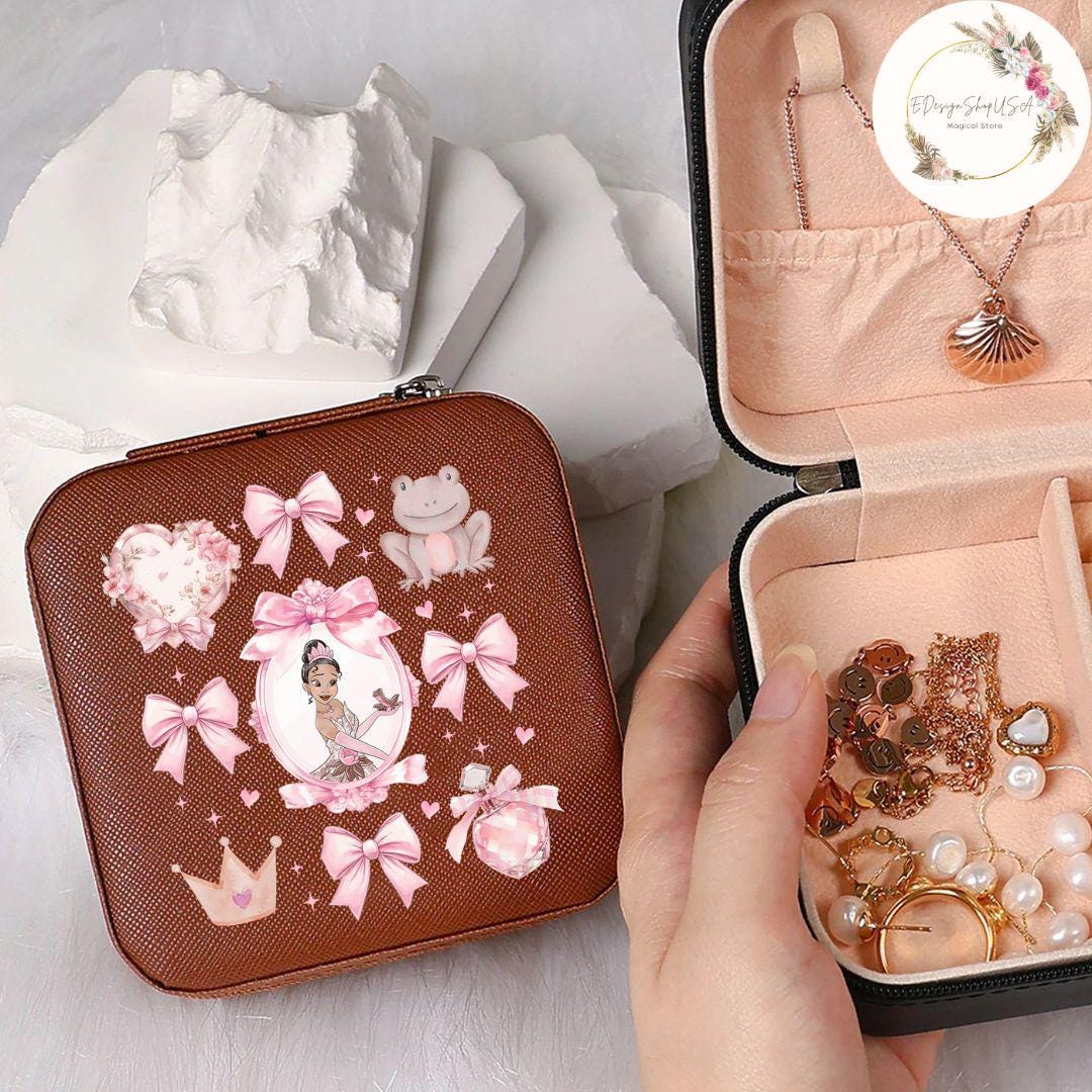 Coquette Bows Pink Disney Princess Jewelry Box, Princess Birthday