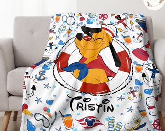 Personalized All Characters Disney Cruise Line Blanket, Mickey and