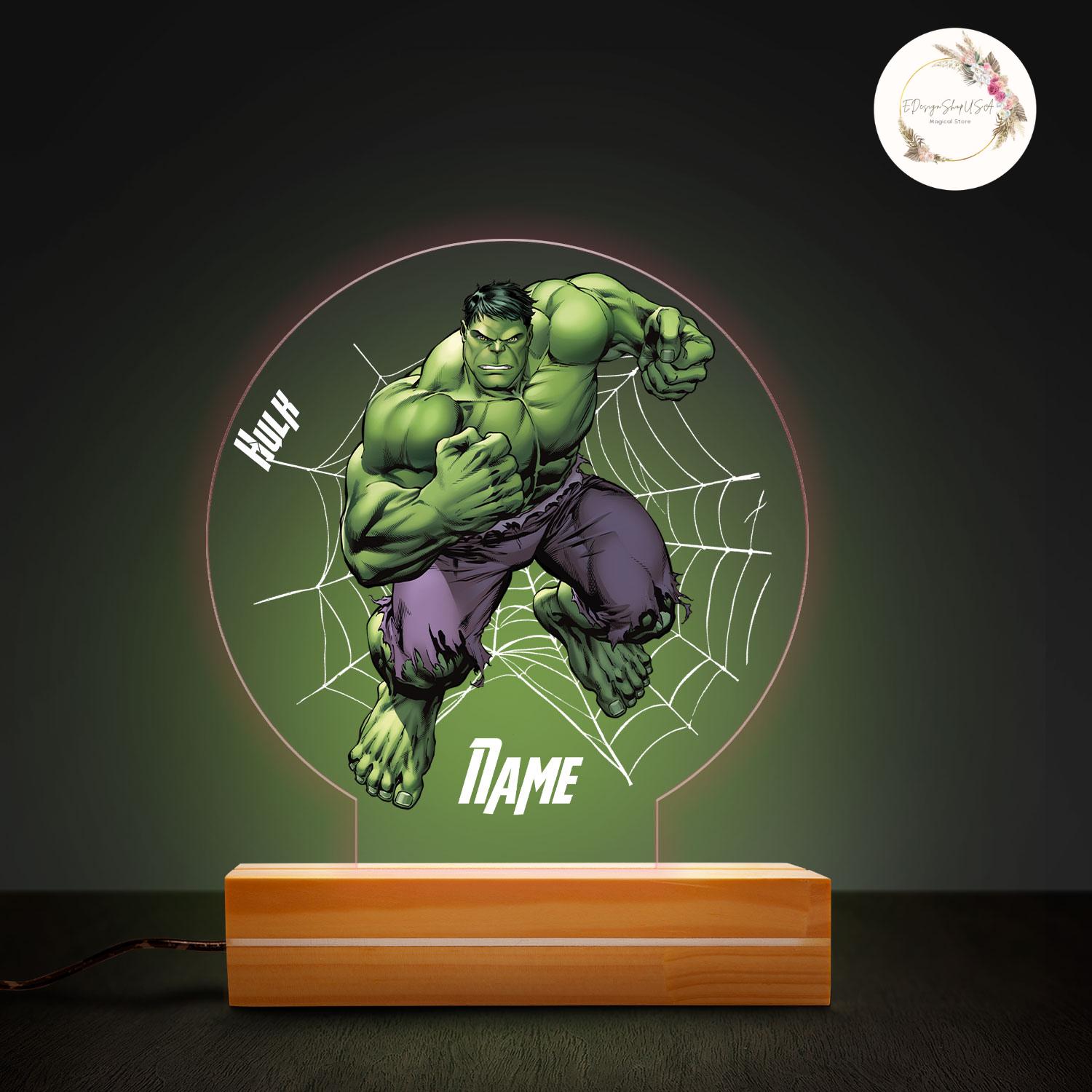 All Characters Personalized Superhero Night Light, Spiderman Night ...