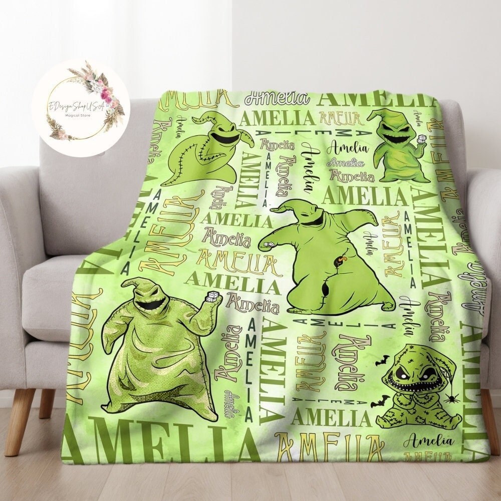 Personalized the Nightmare Before Christmas Disney Oogie Boogie Blanket Custom Name Halloween Blanket WDW Disneyland Oogie Boogie Birthday Etsy