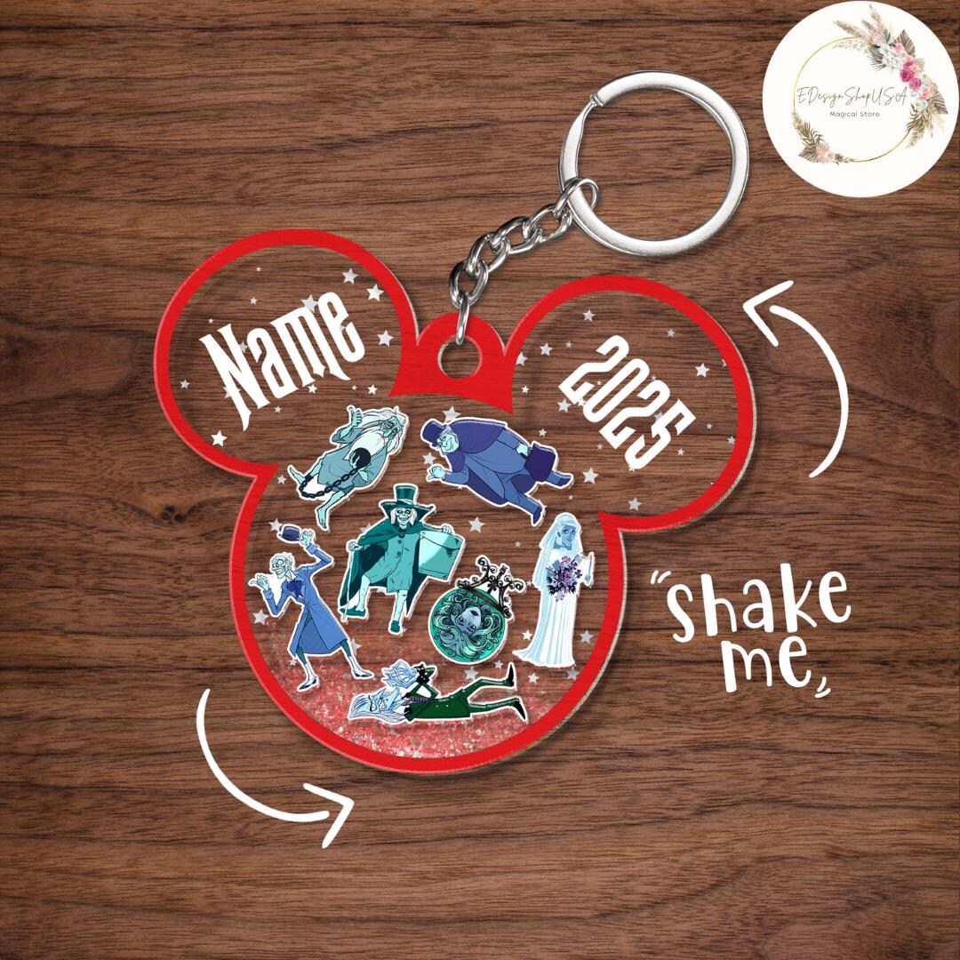 Personalized Disney Haunted Mansion Shaker Keychain, the