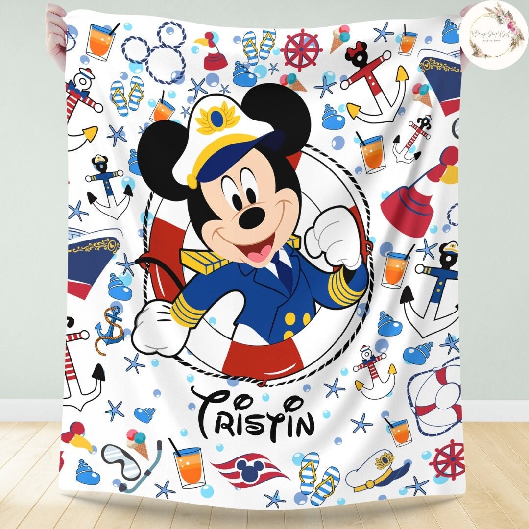 Personalized All Characters Disney Cruise Line Blanket Mickey And
