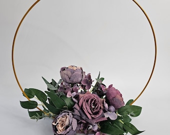 Freestanding Floral Hoop Decoration, Wedding Centrepieces, Faux Flowers, Table Decorations, Party Flowers, Gifting, Wedding Flower 30cm hoop