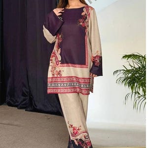 Pakistani Designer Chinon Silk fully embroidered Sequence Work Readymade Salwar Kameez Stitched Wedding Wear Suits
