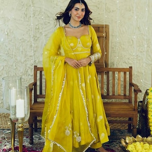 Pakistani Designer Chinon Silk fully embroidered Sequence Work Readymade Salwar Kameez Stitched Wedding Wear Suits