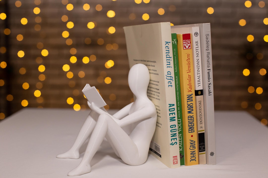 Unique Bookend Man Trinked for Home,ofice Statue Bookend Book Support Modern Minimalist