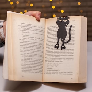 Black Metal Cute Cat Bookmark | Book Accessories | Bookmark Art |Cute Bookmarks |Book Lover Gift | Reading Book For Gift |Cute Cat Bookmark