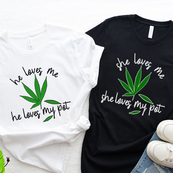 420 Marijuana-Themed Matching T-Shirts for Stoner Couples