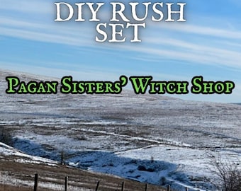 DIY St. Brigid&#39;s Cross Kit - Craft a Home Blessing Charm | Celebrate Imbolc & St. Brigid&#39;s Feast Day | Fresh Irish Rushes / Reeds | Celtic