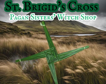 SPECIALBESTÄLLNING Sankt Brigids kors handgjord Imbolc Skydda ditt hem / Irländsk keltisk magi hednisk häxa Kildare gudinna Brigid