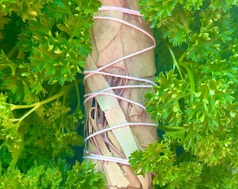 Bay Leave Sage / Smudging / Smoke / Smudge Stick / Manifest  Money Success / Cleanse Energy / Pagan / Witch / Spiritual / Banish Negativity