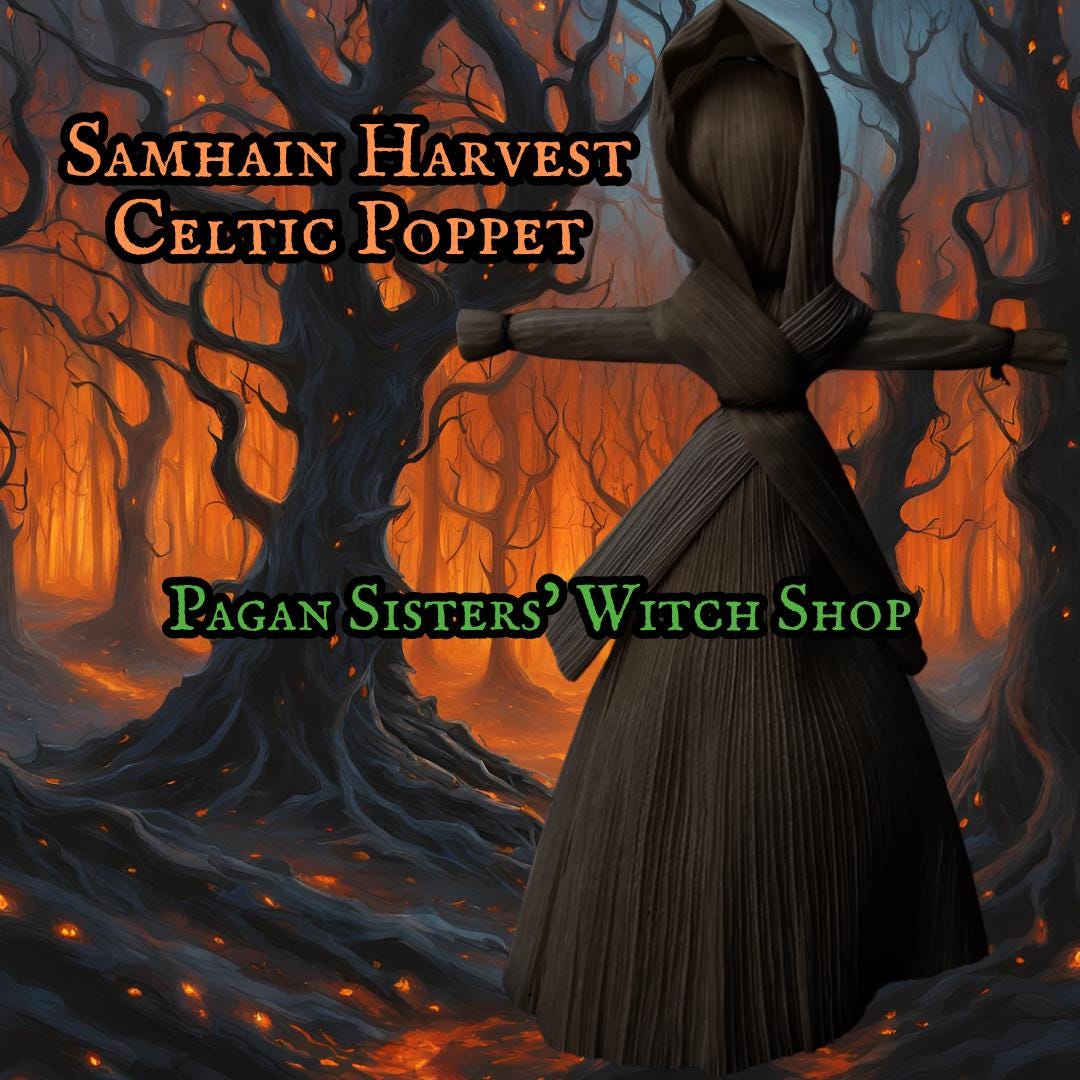 Samhain Harvest Celtic Poppet Witchcraft Doll / Pagan Ritual / Ancestor  Home Altar Protection  / Irish Witchcraft  / Corn Dolly Other World