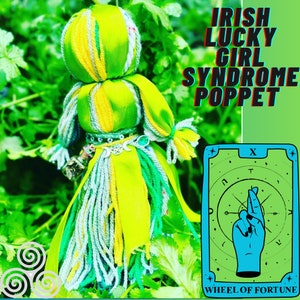 Irish Lucky Girl Syndrome Poppet comes with family spell and guide/Only Lucky Days A Head / Hoodoo / Vodun / Magic / Abundance / Luck Karma