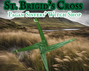 St. Brigid&#39;s Cross Handcrafted Imbolc Protect Your Home / Irish Celtic Magic Pagan Witch Spiritual Banish Negativity Kildare Goddess Brigid