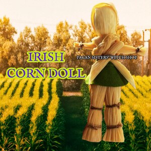 Corn Dolly / Traditional Irish Protection Home/ Good Luck Wicker man / Celtic Witch  Pagan /Poppets Harvest Doll Natural Corn Husk Dolls